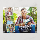 Carte Postale Brush Script 4 Faire-part de graduation photo (Devant)