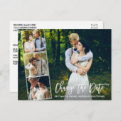 Carte Postale Brush Script 4 Photo Modifier La Date (Devant / Derrière)