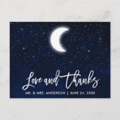 Carte Postale Brush Script Celestial Mariage amour et merci (Devant)