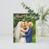 Carte Postale Brush Script Modern Forever Merci photo Mariage (Debout devant)