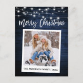 Carte Postale Brush Script Wood Instantané Caméra Photo Noël (Devant)