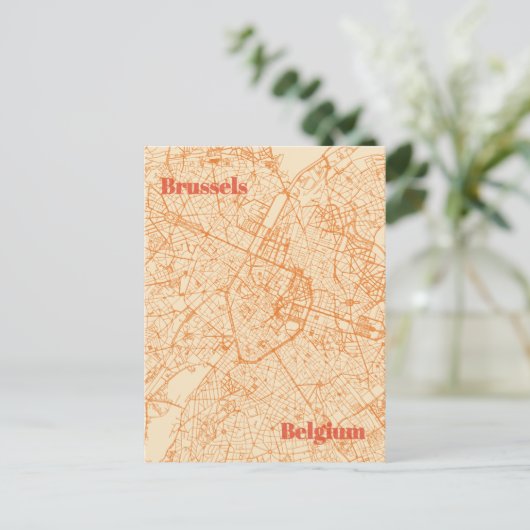 Carte Postale Brussels Map (Debout devant)