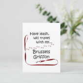 Carte Postale Brussels Travel Leash (Debout devant)