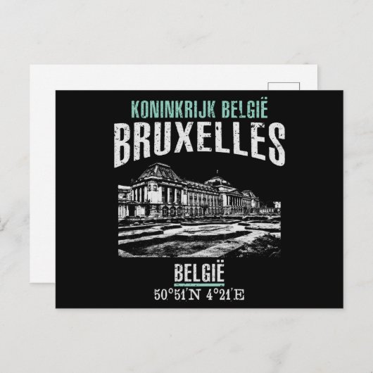 Carte Postale Bruxelles (Devant / Derrière)