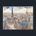 Carte Postale Bruxelles Belgique Aquarelle Peinture Panorama<br><div class="desc">Découvrez cette carte postale colorée de Bruxelles Belgique,  qui présente une aquarelle de la capitale belgique avec ses monuments et ses monuments. Fait un souvenir extraordinaire et une idée cadeau pour chaque touriste et visiteur de la ville européenne.</div>