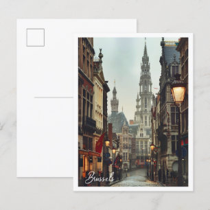 Carte Postale Bruxelles Belgique Art Voyage célèbre place