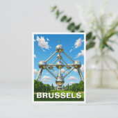 Carte Postale Bruxelles Belgique Atomium Travel (Debout devant)