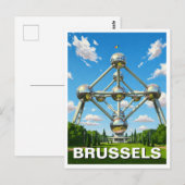 Carte Postale Bruxelles Belgique Atomium Travel (Devant / Derrière)