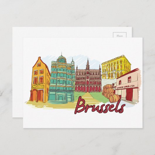 Carte Postale Bruxelles, Belgique Célèbre Ville (Devant / Derrière)