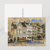 Carte Postale Bruxelles, Belgique, de la série "Visit.." (Devant / Derrière)
