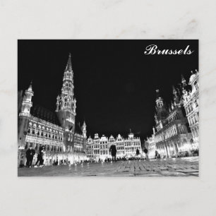 Carte Postale Bruxelles Belgique Grand-Place de Night Travel
