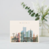 Carte Postale Bruxelles, Belgique | Ville Skyline (Debout devant)