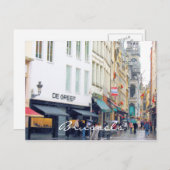 Carte Postale Bruxelles Carré du marché Quartier Latin (Devant / Derrière)