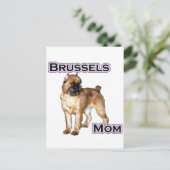 Carte Postale Bruxelles Griffon Maman; Maman de Bruxelles Griffo (Debout devant)
