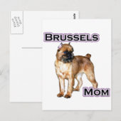 Carte Postale Bruxelles Griffon Maman; Maman de Bruxelles Griffo (Devant / Derrière)