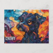 Carte Postale Bruxelles Griffon Papier Quitter Portrait de Chien (Devant)