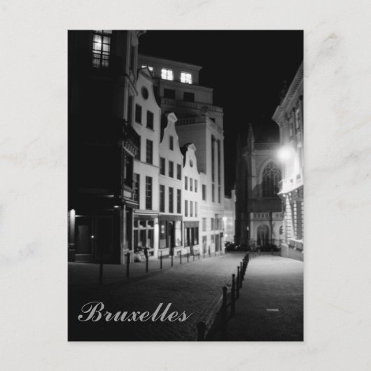Carte Postale Bruxelles par nuit (Devant)