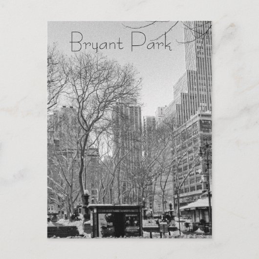 Carte Postale Bryant Park (Devant)