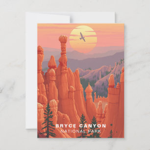 Carte Postale Bryce Canyon National Park Art USA