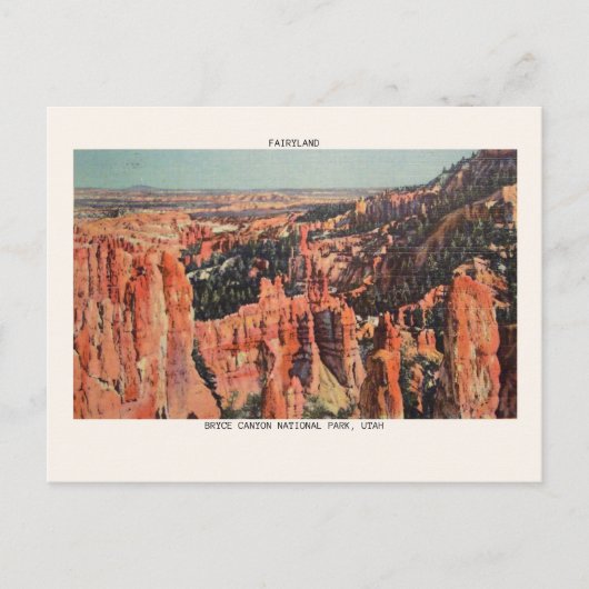 Carte Postale Bryce Canyon National Park Fairyland Vintage (Devant)