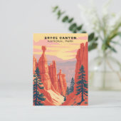 Carte Postale Bryce Canyon National Park Retro USA (Debout devant)