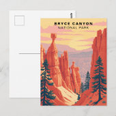 Carte Postale Bryce Canyon National Park Retro USA (Devant / Derrière)