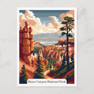 Carte Postale Bryce Canyon National Park, Utah Travel Vintage