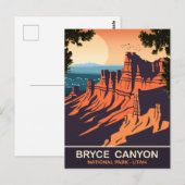Carte Postale Bryce Canyon, Parc National, Utah, Voyage (Devant / Derrière)