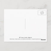 Carte Postale BT Tower, Londres, Angleterre. (Dos)