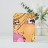 Carte Postale Bubble Girl - Coupé (Debout devant)