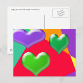 Carte postale Bubble Hearts (Devant / Derrière)