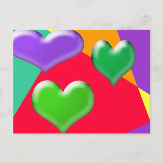 Carte postale Bubble Hearts (Devant)