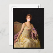 Carte Postale Buble Gum Diva en robe jaune (Devant / Derrière)