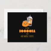 Carte Postale Buble Tea Kawaii Halloween (Devant / Derrière)