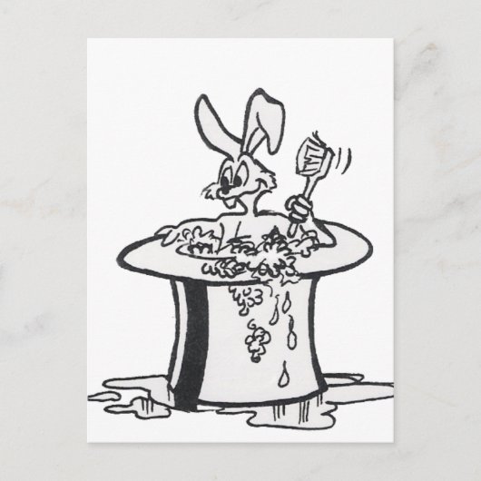 Carte Postale Bubling Bunny Coloriage Plate (Devant)