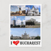 Carte Postale Bucarest - I Love - Roumanie - (Devant)