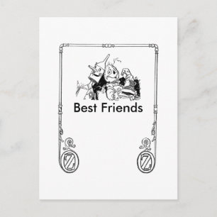 Carte Postale Bûcheron de Ferin et Épouvantail, Meilleurs Amis