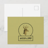 Carte postale Buck Head Kaki foncé (Devant / Derrière)