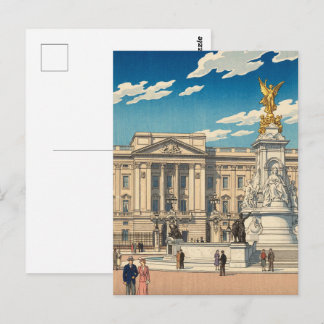 Carte Postale Buckingham Palace Japanese Woodblock Print