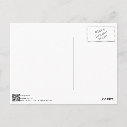 Carte Postale Buckinghamshire Comté Angleterre Ancien Antiquaire (Dos)