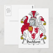 Carte Postale Buckland Family Crest (Devant / Derrière)