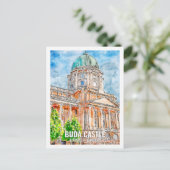 Carte Postale Buda Castle Budapest Travel Place Aquarelle (Debout devant)