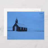 Carte Postale Búðakirkja Islande (Devant / Derrière)