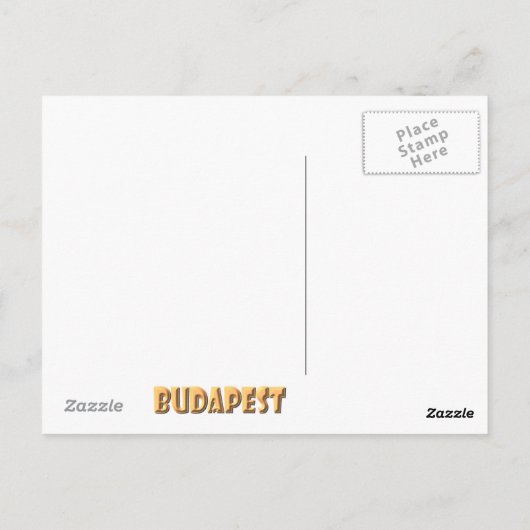 Carte Postale Budapest (Dos)