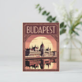 Carte Postale Budapest Art déco vintage (Debout devant)