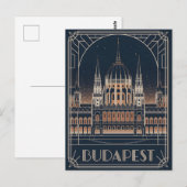 Carte Postale Budapest Art déco vintage (Devant / Derrière)