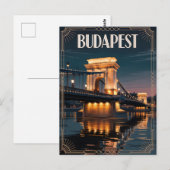 Carte Postale Budapest Art déco vintage (Devant / Derrière)
