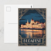 Carte Postale Budapest Art déco vintage (Devant / Derrière)