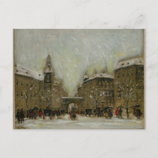 Carte Postale Budapest dans la neige (Devant)