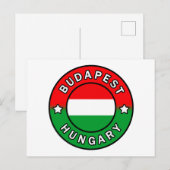 Carte Postale Budapest Hongrie (Devant / Derrière)